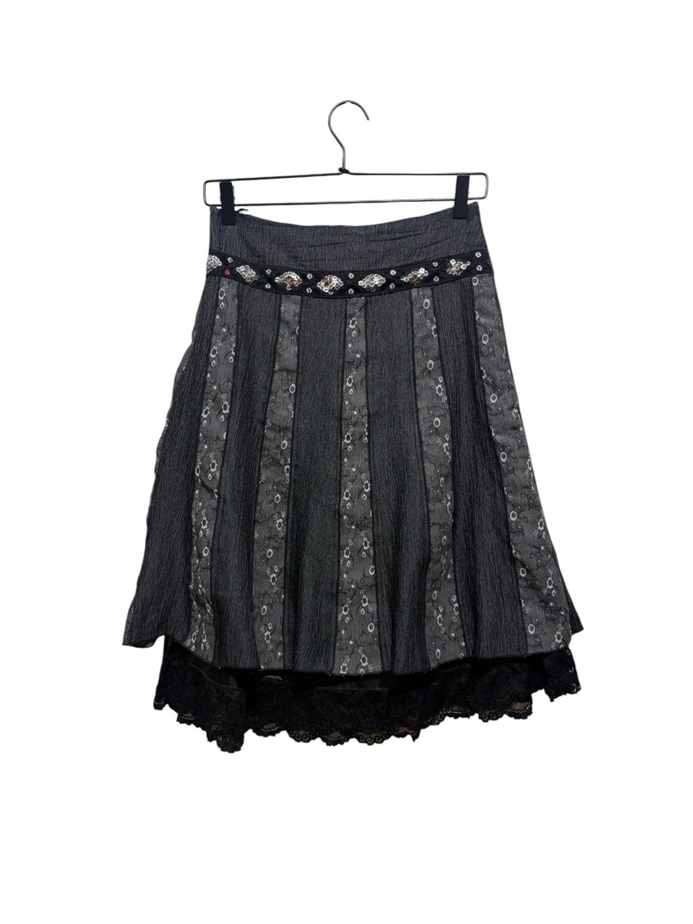 Vintage Japanese brand Yalfushi tiered midi skirt